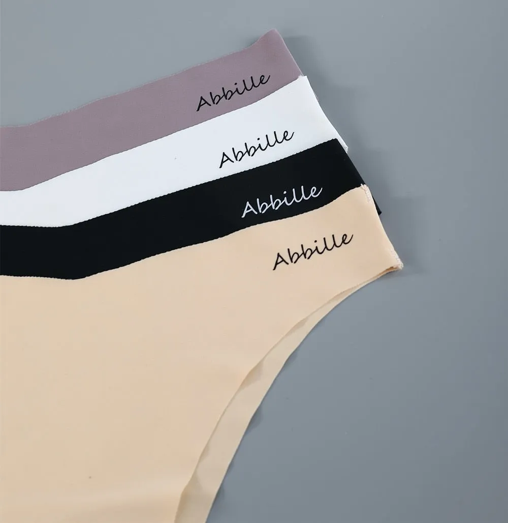 3 pack Seamless Ice Silk Panties Solid Colors Breathable Pantys Underwear Lingerie Hollow Out Briefs