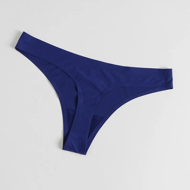 3 Pack Seamless Panties Satin Underwear G-Strings Lingerie Underpants Brief Thongs