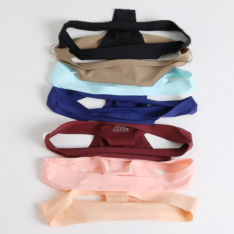3 Pack Seamless Panties Satin Underwear G-Strings Lingerie Underpants Brief Thongs