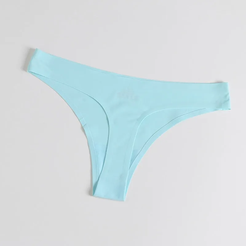 3 Pack Seamless Panties Satin Underwear G-Strings Lingerie Underpants Brief Thongs