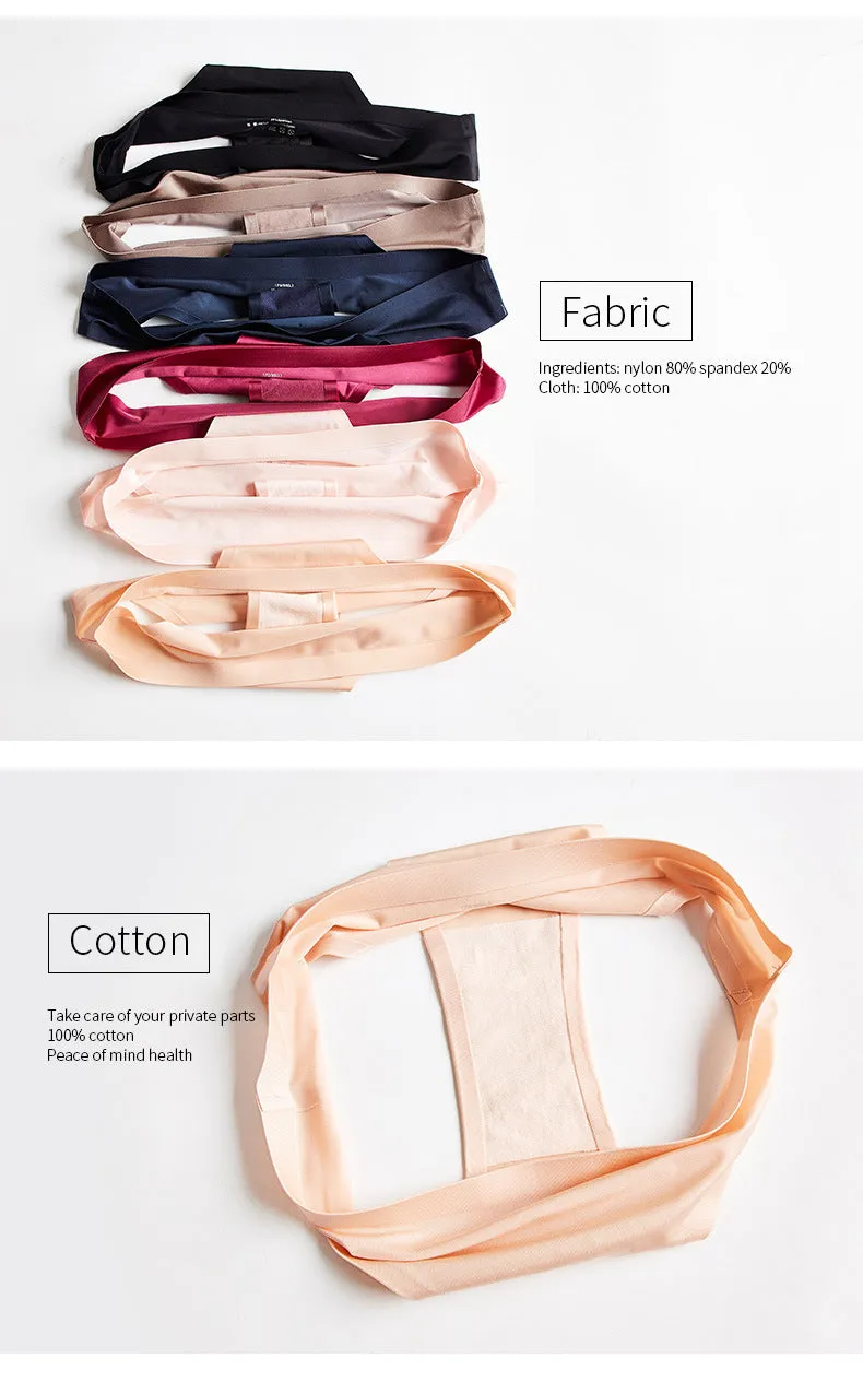 3pc Thong Seamless Silk Underwear