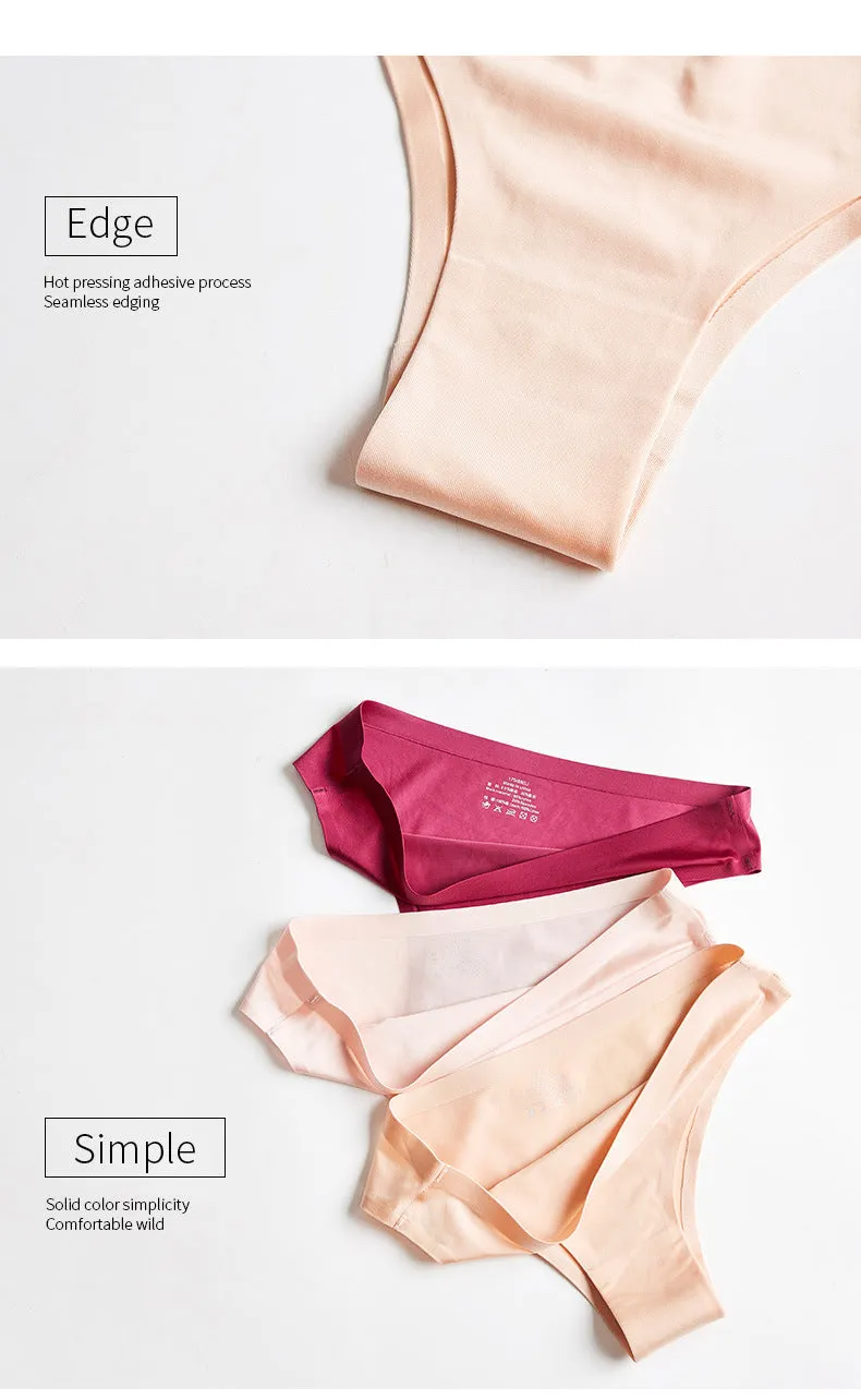 3pc Thong Seamless Silk Underwear