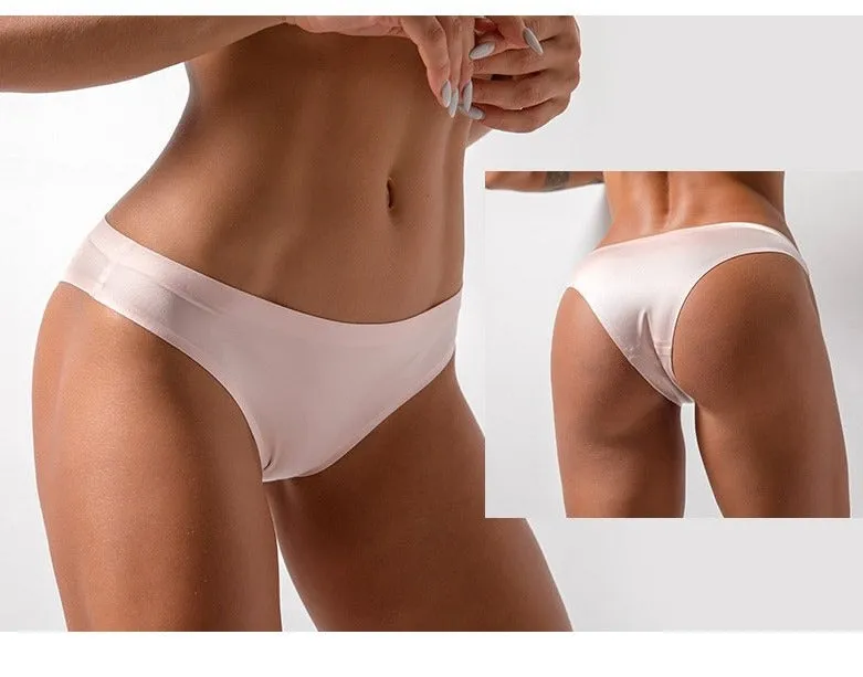3pc Thong Seamless Silk Underwear