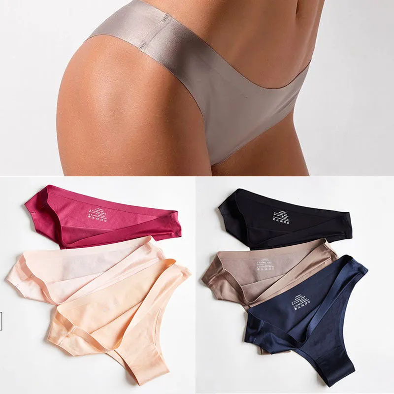 3pc Thong Seamless Silk Underwear