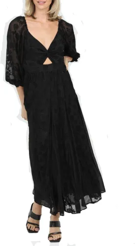Angie Women's Twist Front Long Sleeve Maxi Dress Angie Women's Twist Front Long Sleeve Maxi Dress