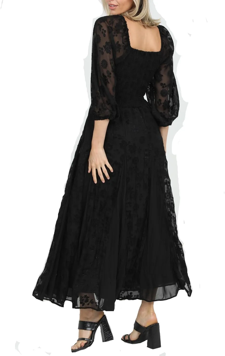 Angie Women's Twist Front Long Sleeve Maxi Dress