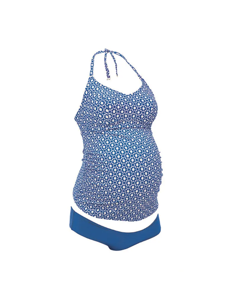 Anita Treasure Island 9676 Cornflower Blue Maternity Tankini