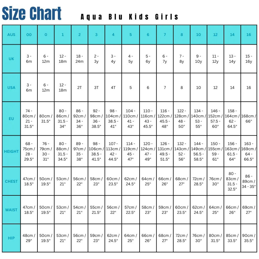 Aqua Blu Junior Long Sleeve One Piece AG24051FL - Flutter