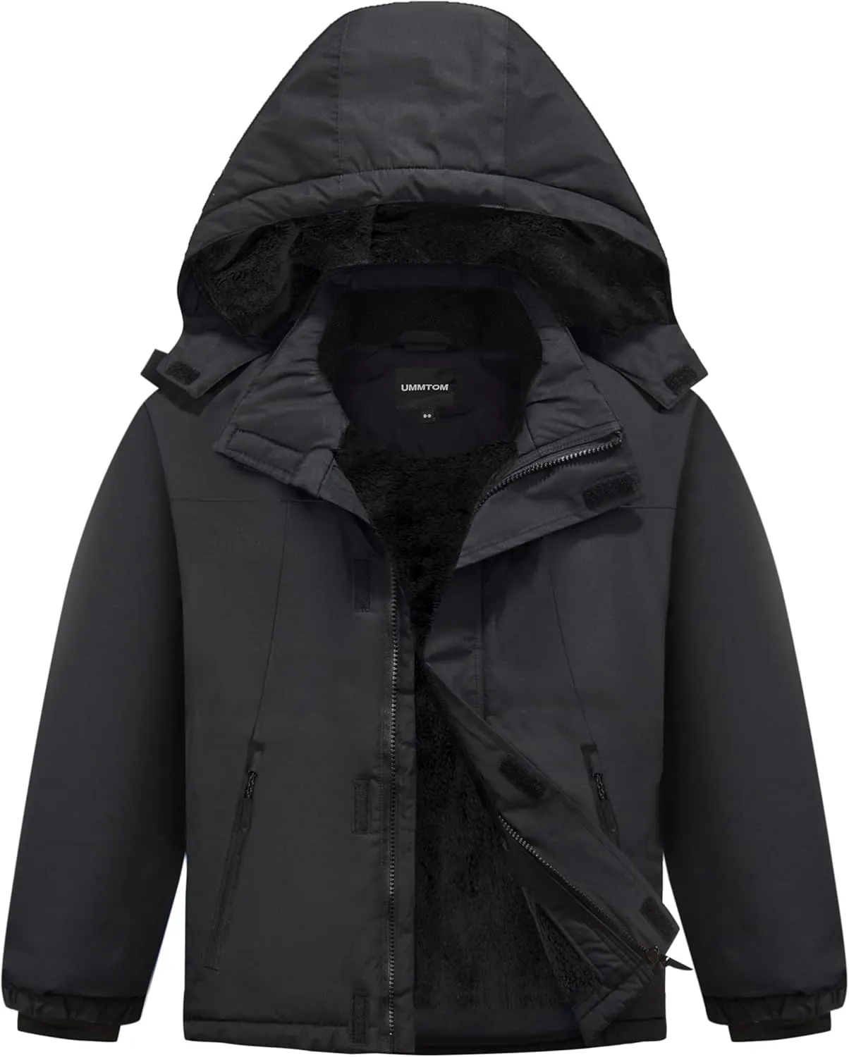 Boys Waterproof Ski Jacket Warm Winter Fleece Snow Coat Kids Outdoor Hooded Snowboard Jacket