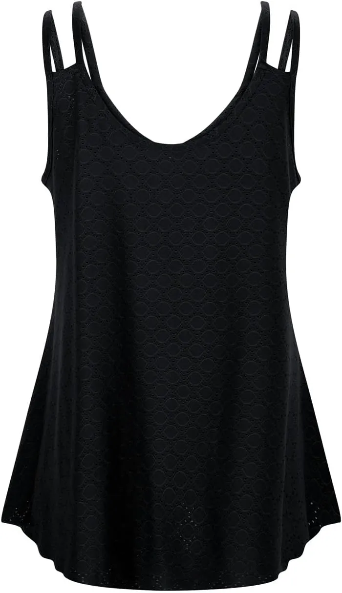 Camisole Tops for Women Trendy Silk Satin Tank Tops Dressy Casual Loose Fit V Neck Sleeveless Basic Cami T-Shirts