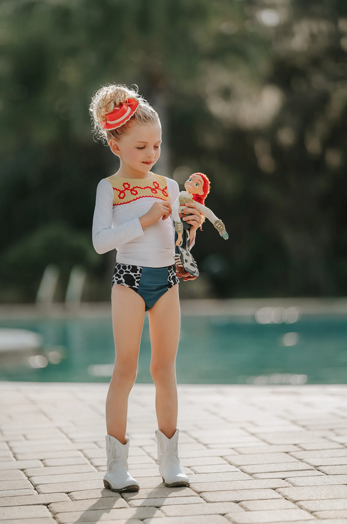 Cowgirl Rash Guard Swim Set