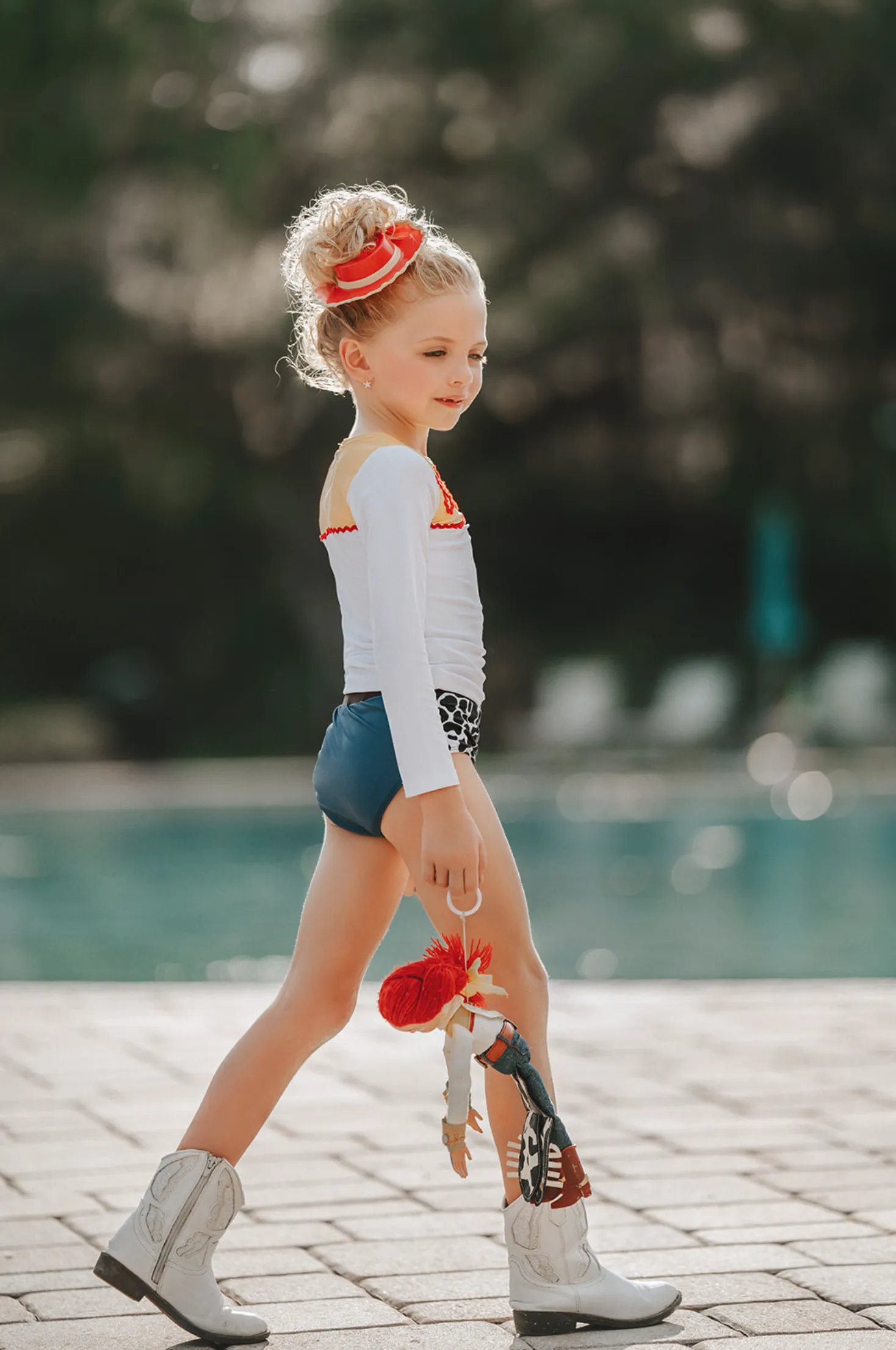 Cowgirl Rash Guard Swim Set