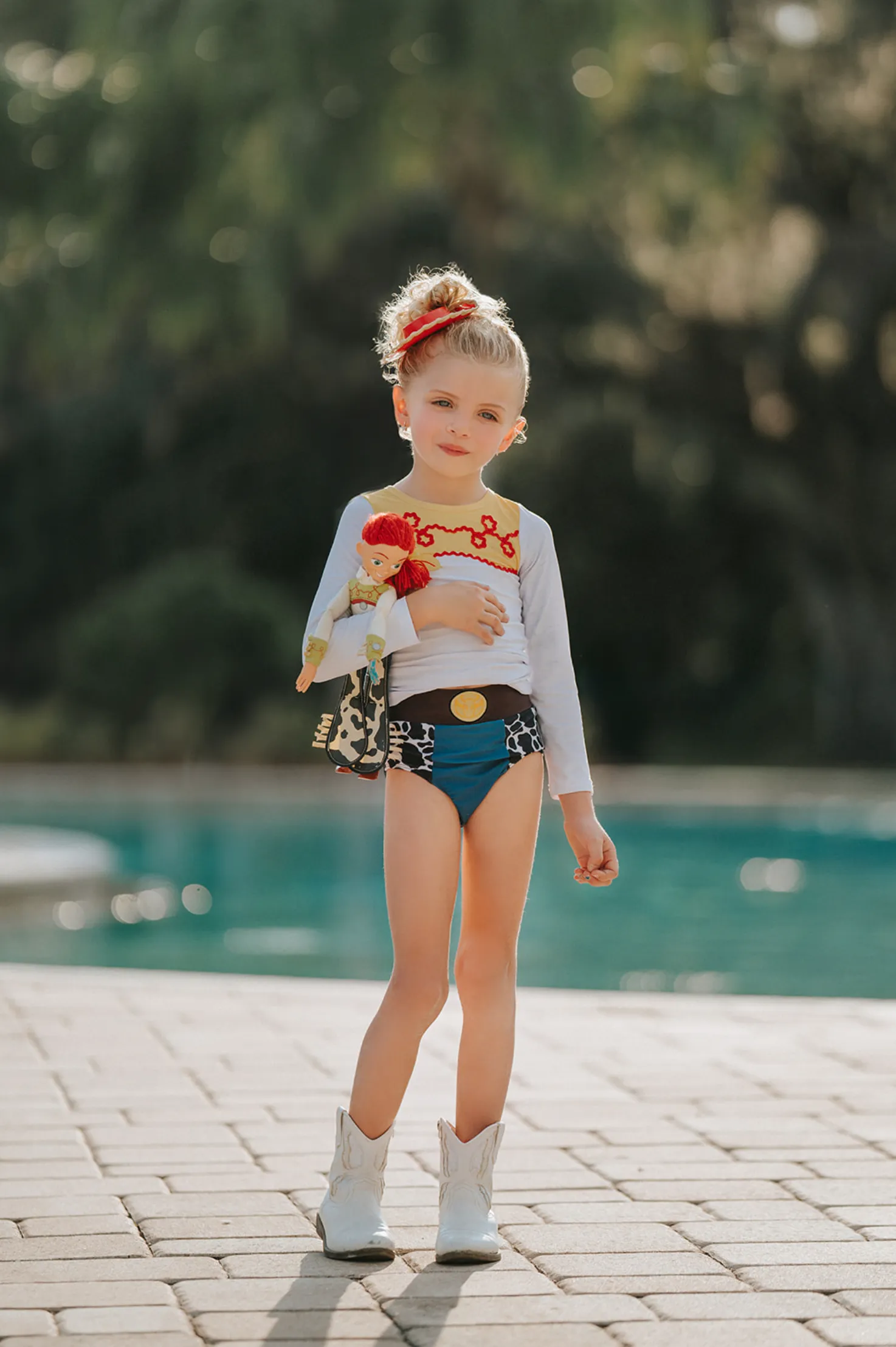 Cowgirl Rash Guard Swim Set