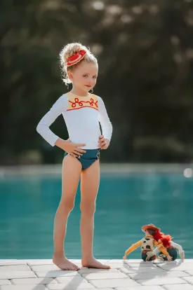 Cowgirl Rash Guard Swim Set