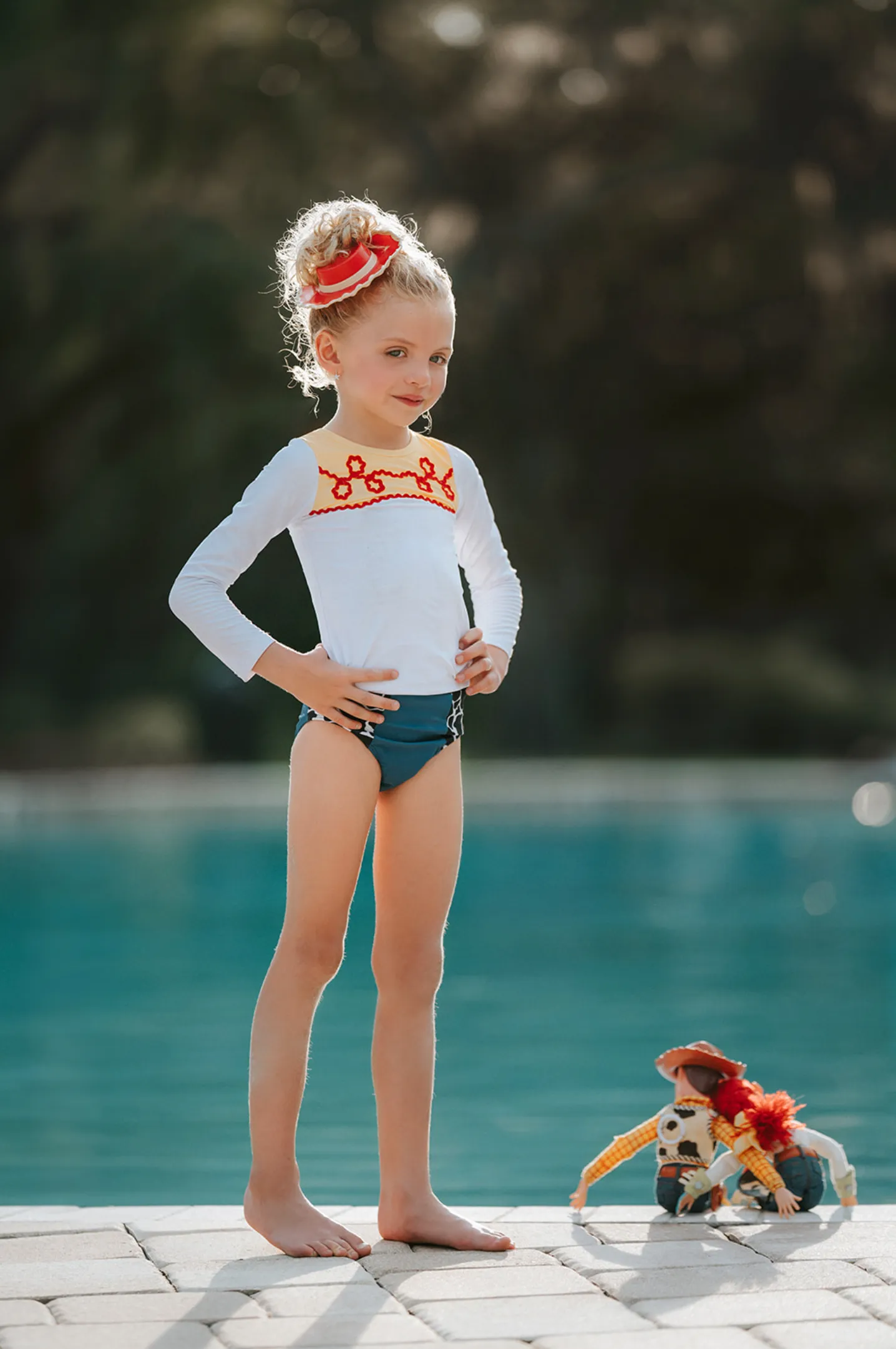Cowgirl Rash Guard Swim Set