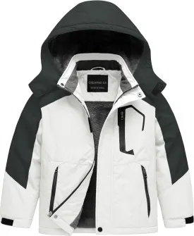 CREATMO US Boy's Waterproof Ski Jacket Warm Winter Snow Coat Windproof Snowboarding Rain Jacket CREATMO US Boy's Waterproof Ski Jacket Warm Winter Snow Coat Windproof Snowboarding Rain Jacket