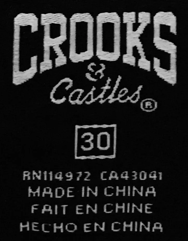 ^CROOKS & CASTLES^ (WHITE-BLACK SUBLIMATION) BOARD SHORTS FOR MEN