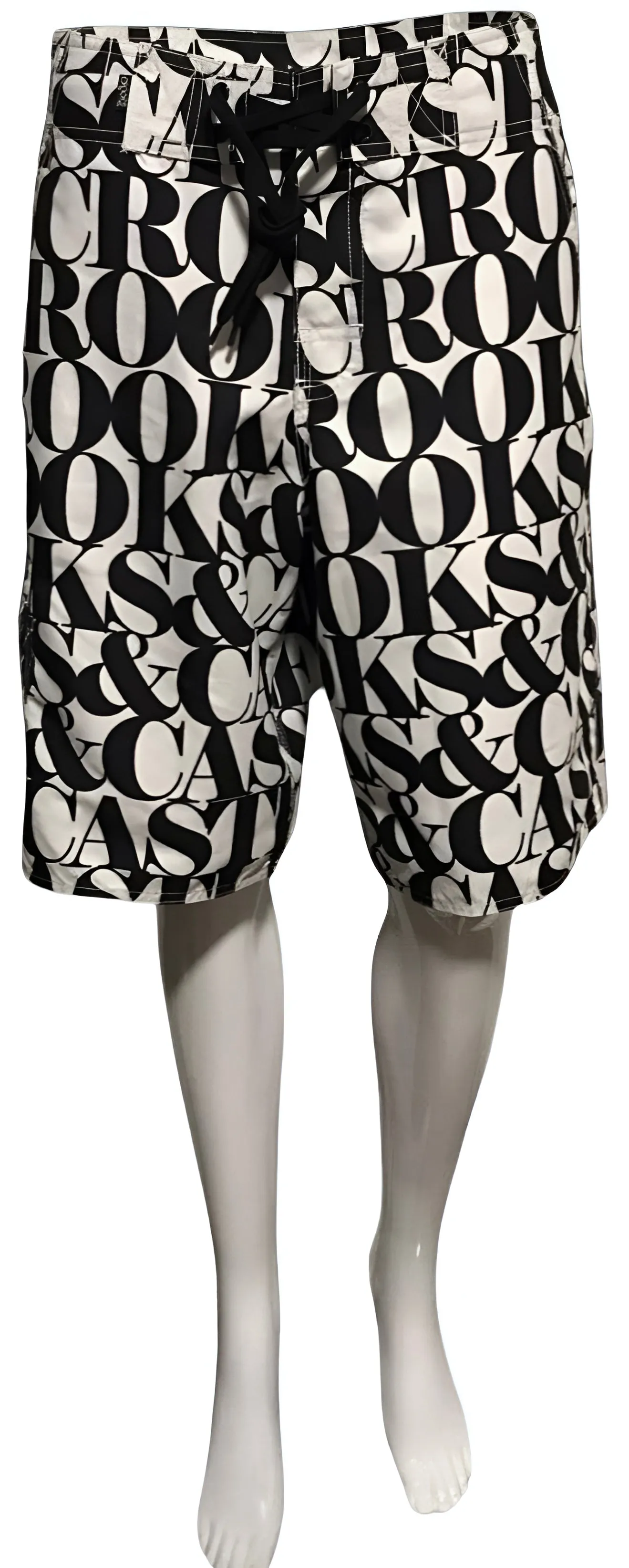 ^CROOKS & CASTLES^ (WHITE-BLACK SUBLIMATION) BOARD SHORTS FOR MEN