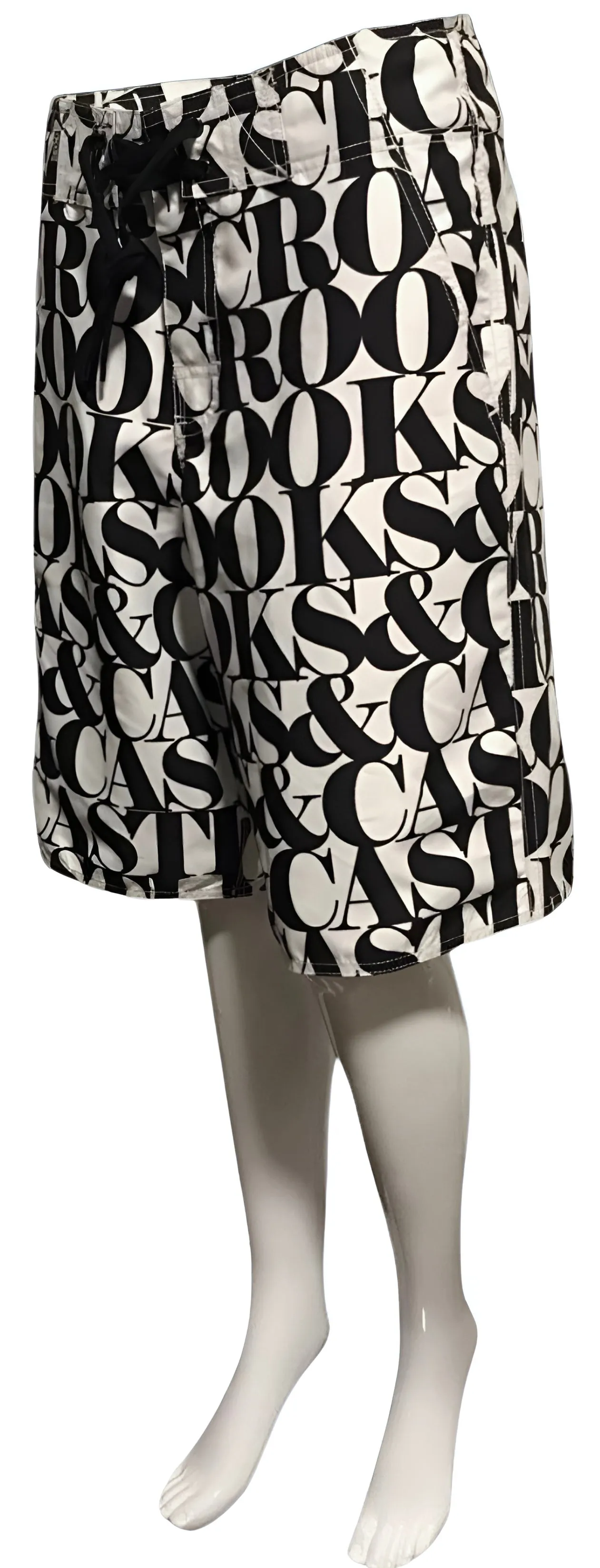 ^CROOKS & CASTLES^ (WHITE-BLACK SUBLIMATION) BOARD SHORTS FOR MEN