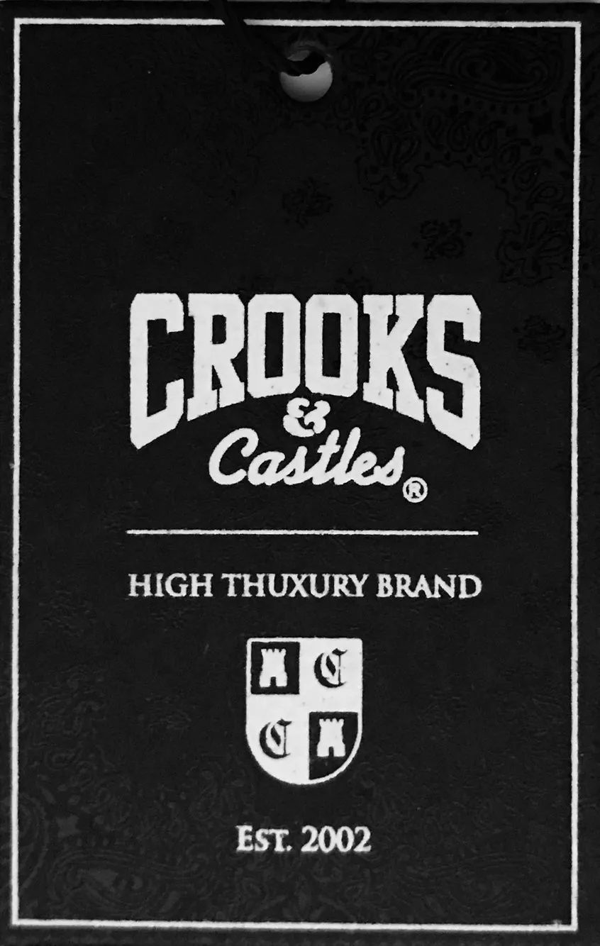 ^CROOKS & CASTLES^ (WHITE-BLACK SUBLIMATION) BOARD SHORTS FOR MEN
