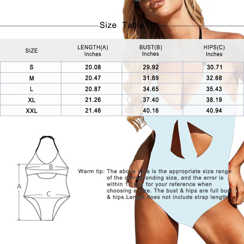 Custom Face Drinking Team Swimsuit Backless Bow Bathing Suit