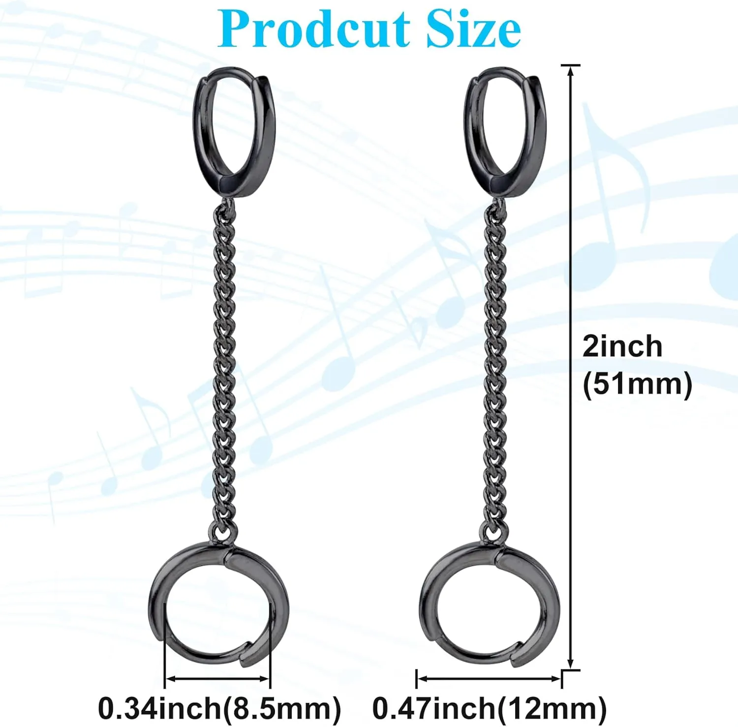 Earplug Holder Earrings Compatible with Earplugs, Double Hoop Earrings, Ear Plugs Earrings Holder, Ear Plugs for Concert Noise Cancelling Ear Plugs