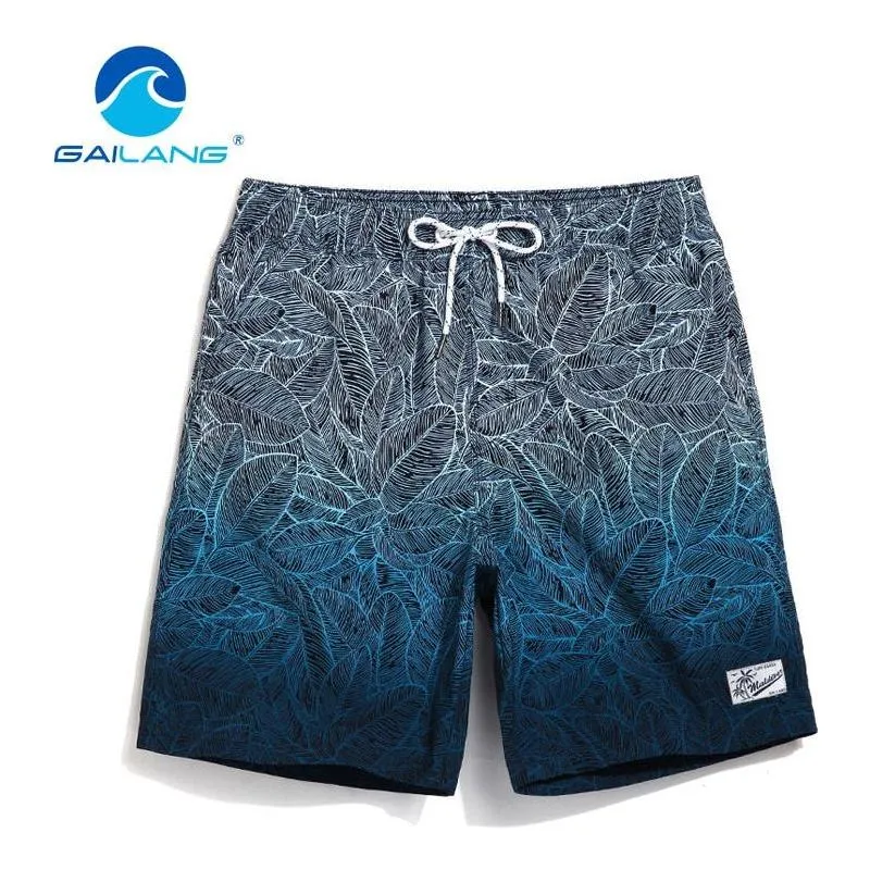 GAILANG Brand Men's Quick Dry Swimwear Beach Shorts Boardshorts Men's Bermuda