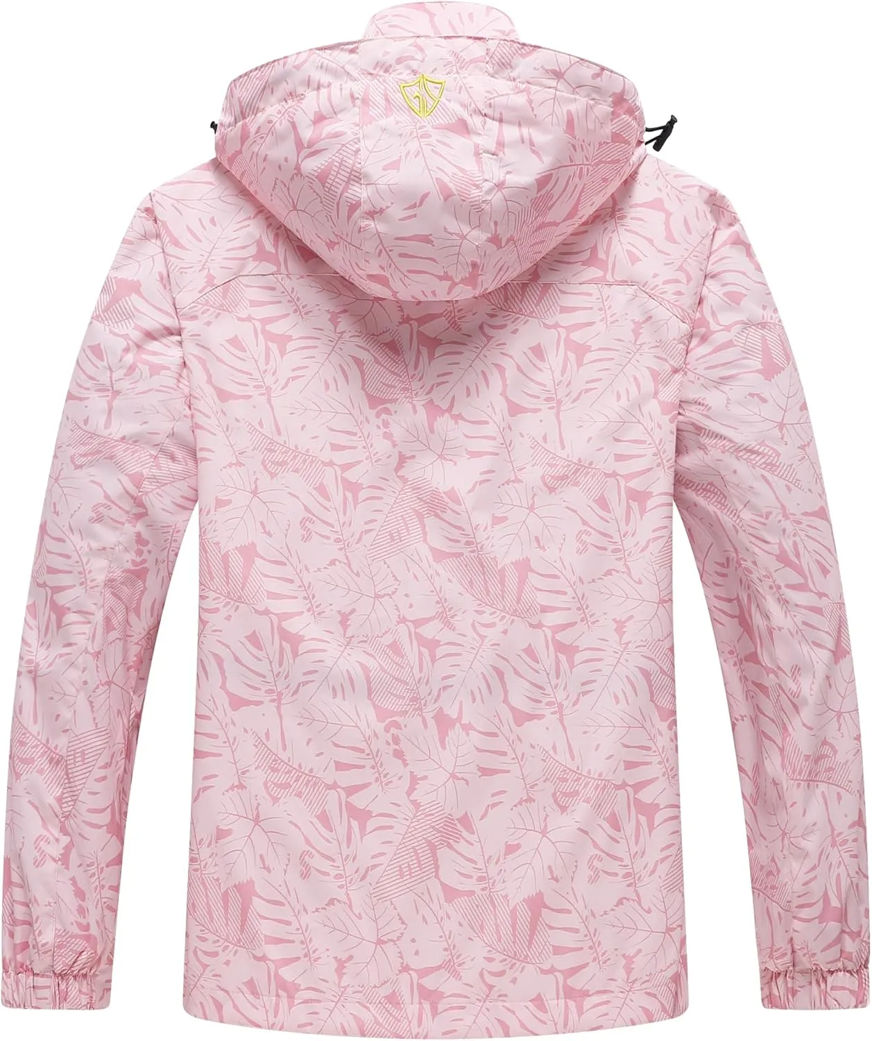 GIISAM Women's Waterproof Rain Jacket,Lightweight Windproof Full Zip Women's Packable Fall Raincoat Windbreaker with Hood