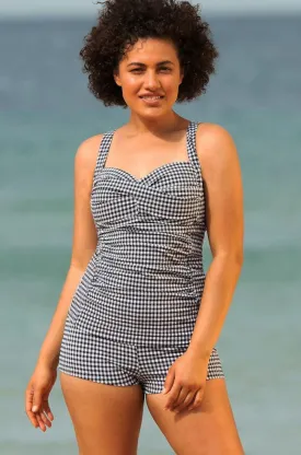 Gingham Tankini Top (Black) Available in size 10 only