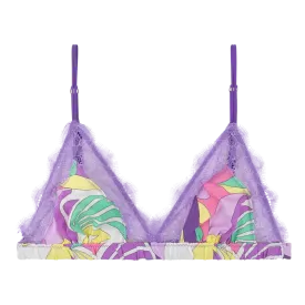LOVE STORIES~ Love lace Lila print bralette