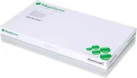 Mepiform with Safetac Technology 4"x7", 5 Count, Self Adherent Soft Silicone Sheeting for Scar Reduction