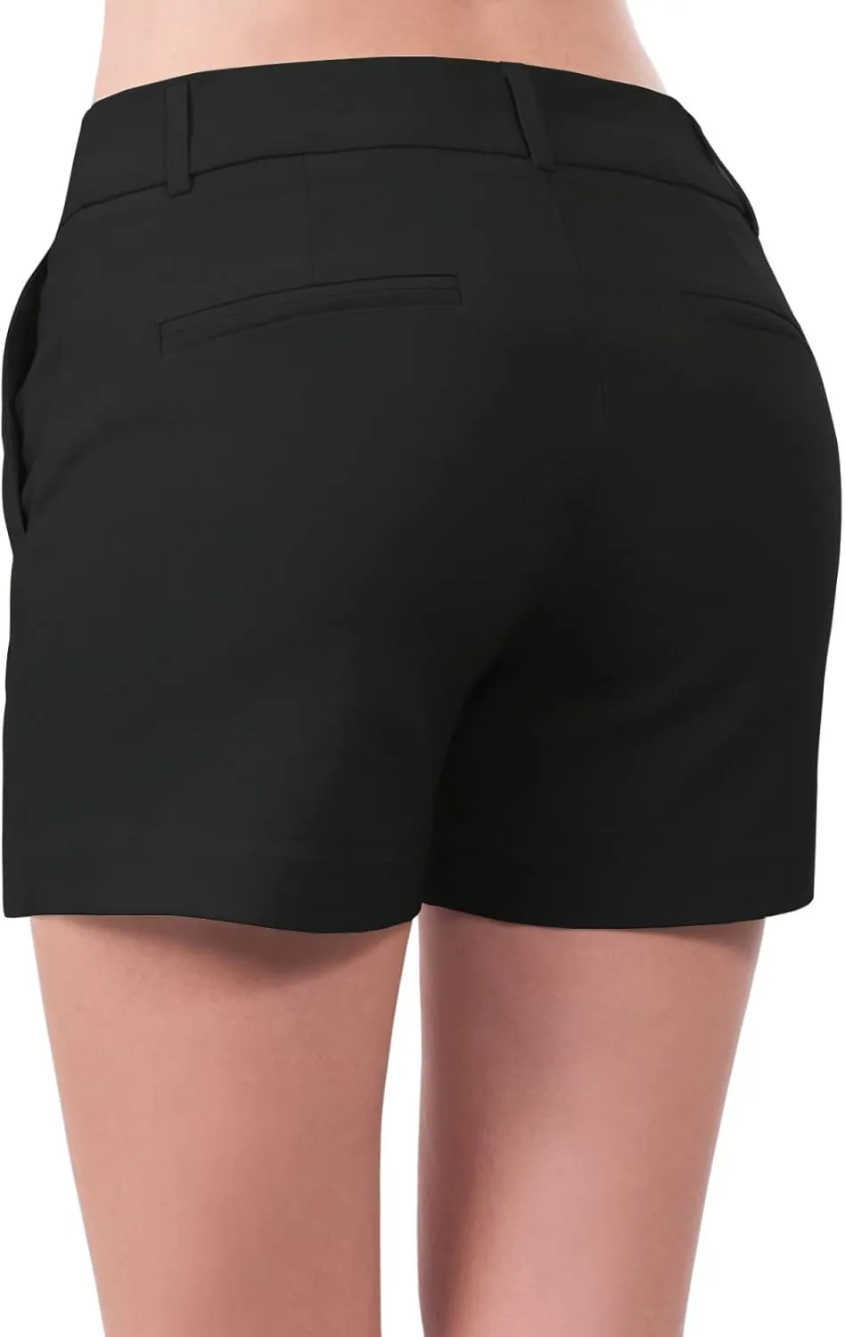 MixMatchy Women's Casual Body Enhancing Comfort Cuffed Shorts with Pockets