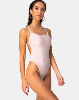 Nicole Swimsuit in Glitter Pink