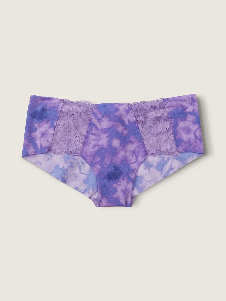 PINK No-Show Lace Trim Hipster Panty