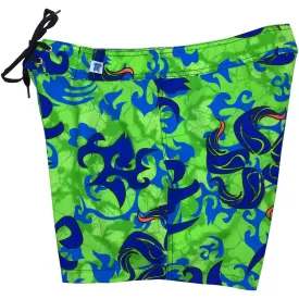 "Limelight" Board Shorts - Regular Rise / 5" Inseam (Green)