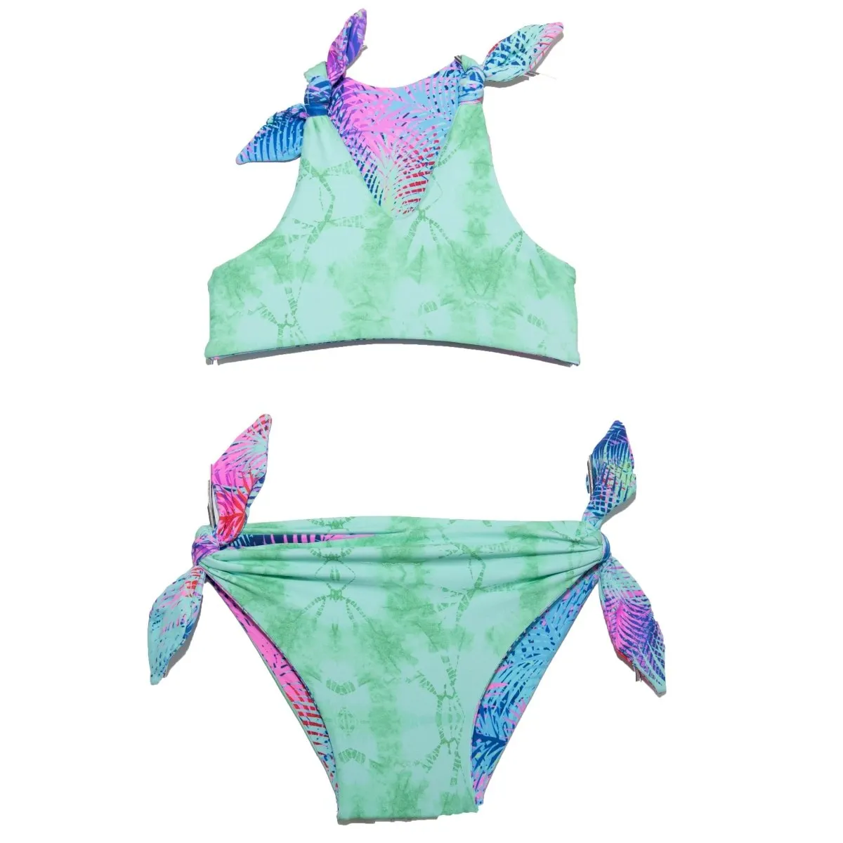 REVERSIBLE KNOT HALTER TWO PIECE BIKINI