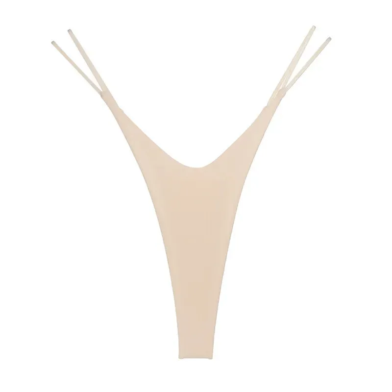 Seamless Low Rise G-String Bikini Weaved with Thin Ropes
