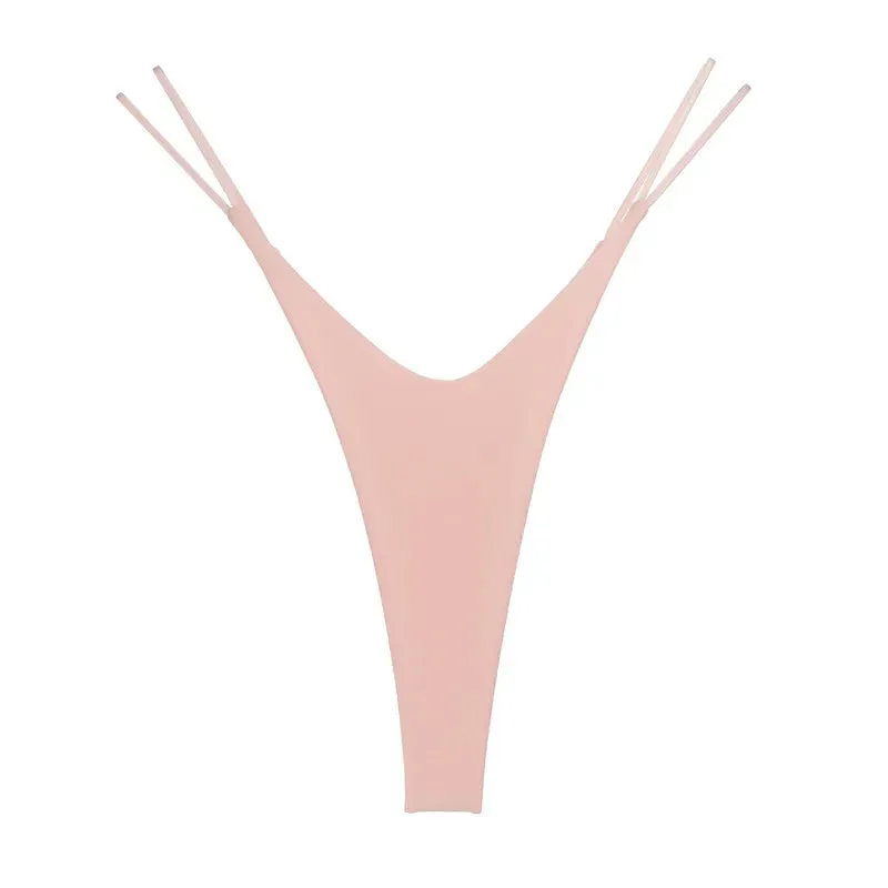 Seamless Low Rise G-String Bikini Weaved with Thin Ropes