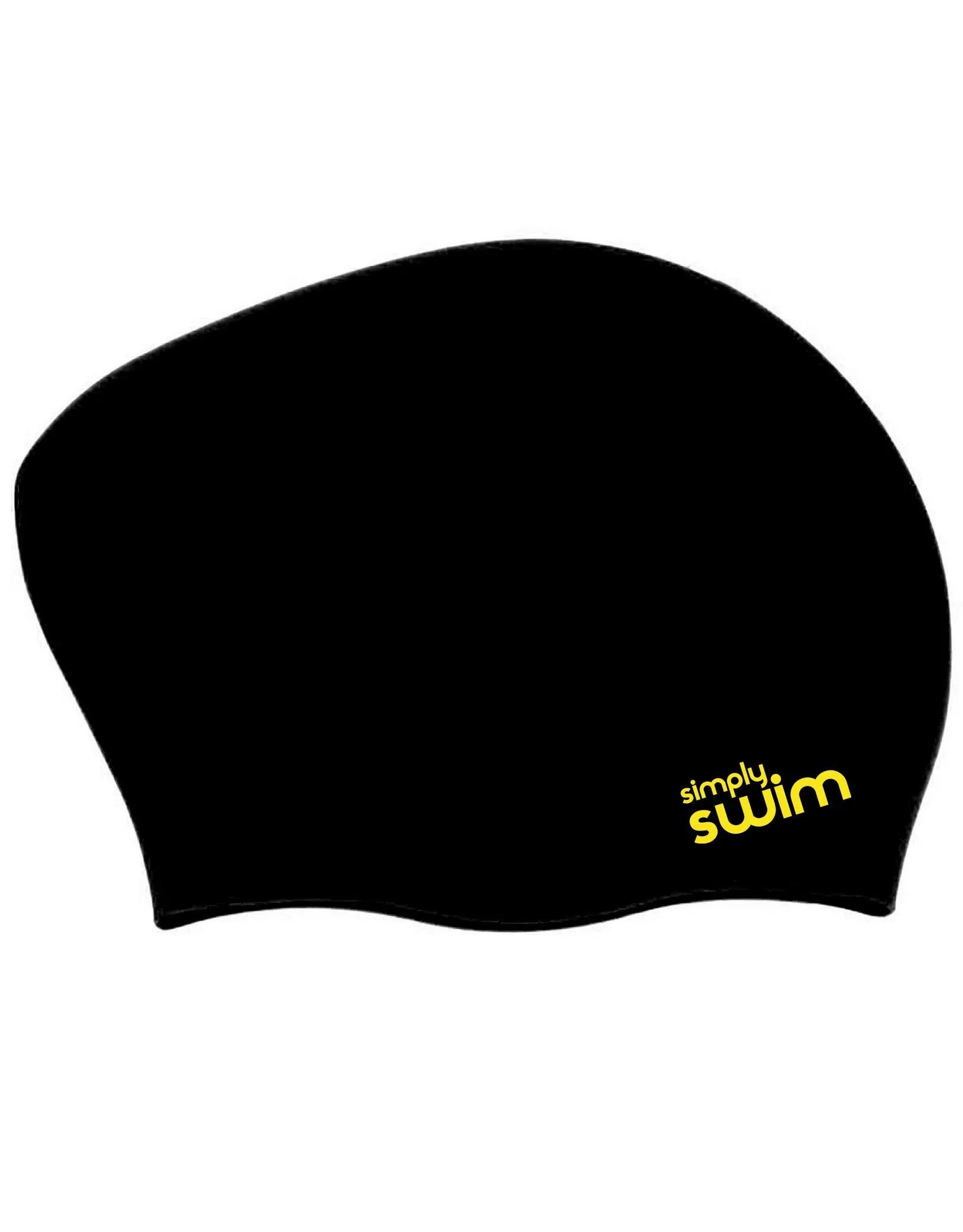Simply Swim Adult Long Hair Silicone Swim Cap - Solid Colours