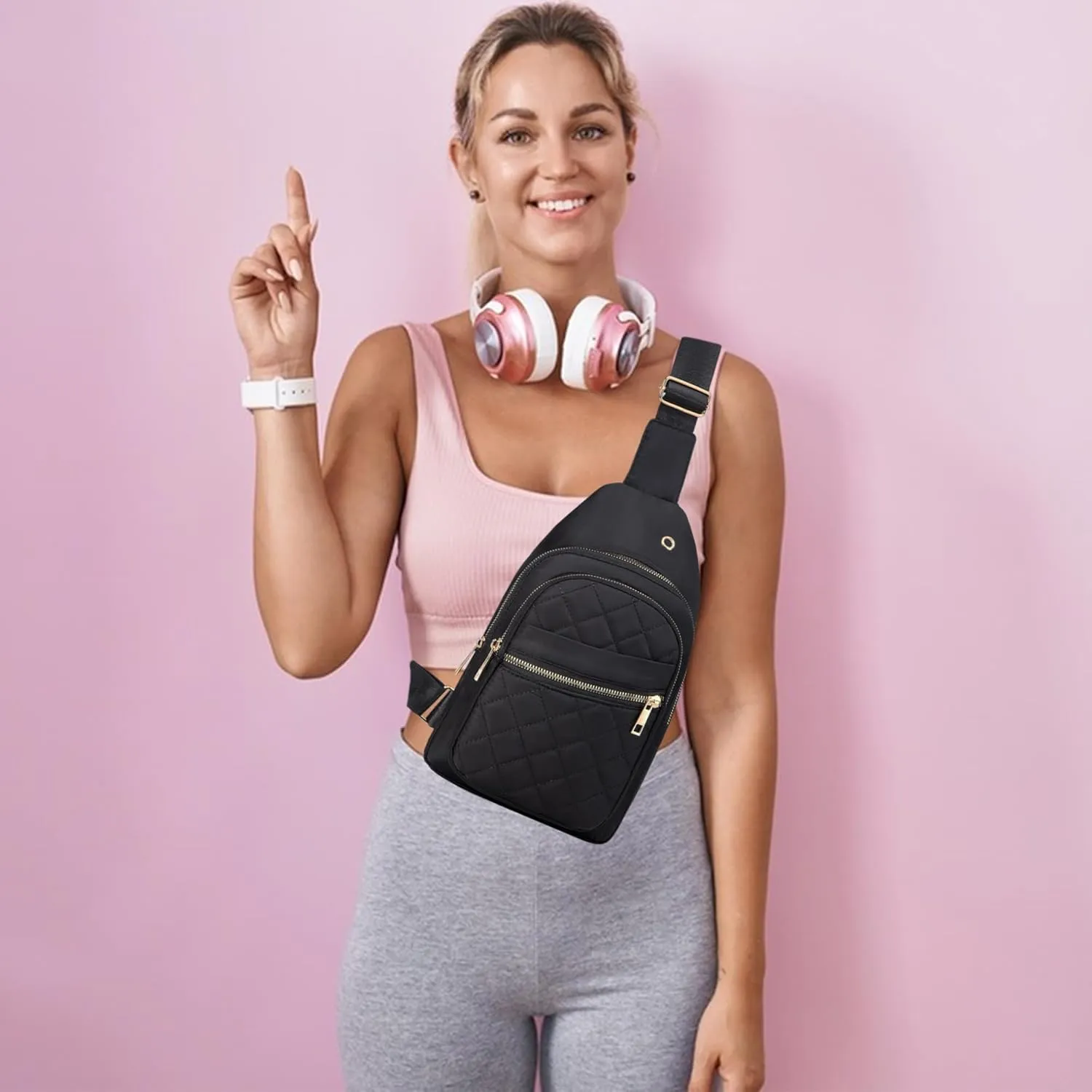 Small Sling Backpack Crossbody Sling Bag, Chest Bag Daypack Fanny Pack Cross Body Bag for Outdoors Hiking Traveling