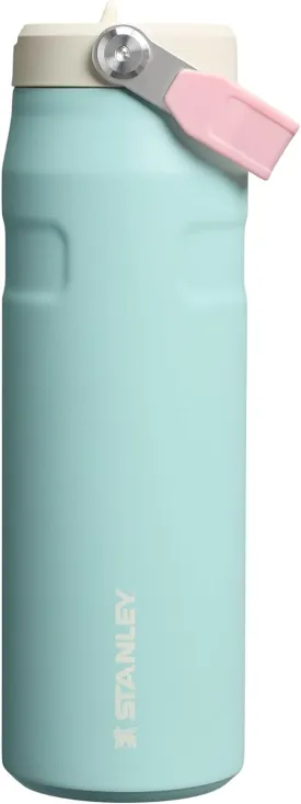 Stanley IceFlow Flip Straw 2.0 Water Bottle 24 oz | Built-In Straw for Travel and Sports | Lightweight and Leak Resistant | Insulated Stainless Steel | BPA-Free | Poolside