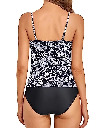 Strapless Tankini Two Piece Bandeau Swimsuits