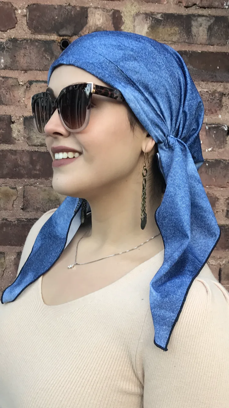 Swimming Hair Wrap | Swim Cap Head Scarf Tichel For The Pool | Head Scarf Cap For Natural Hair For Women | Made in USA