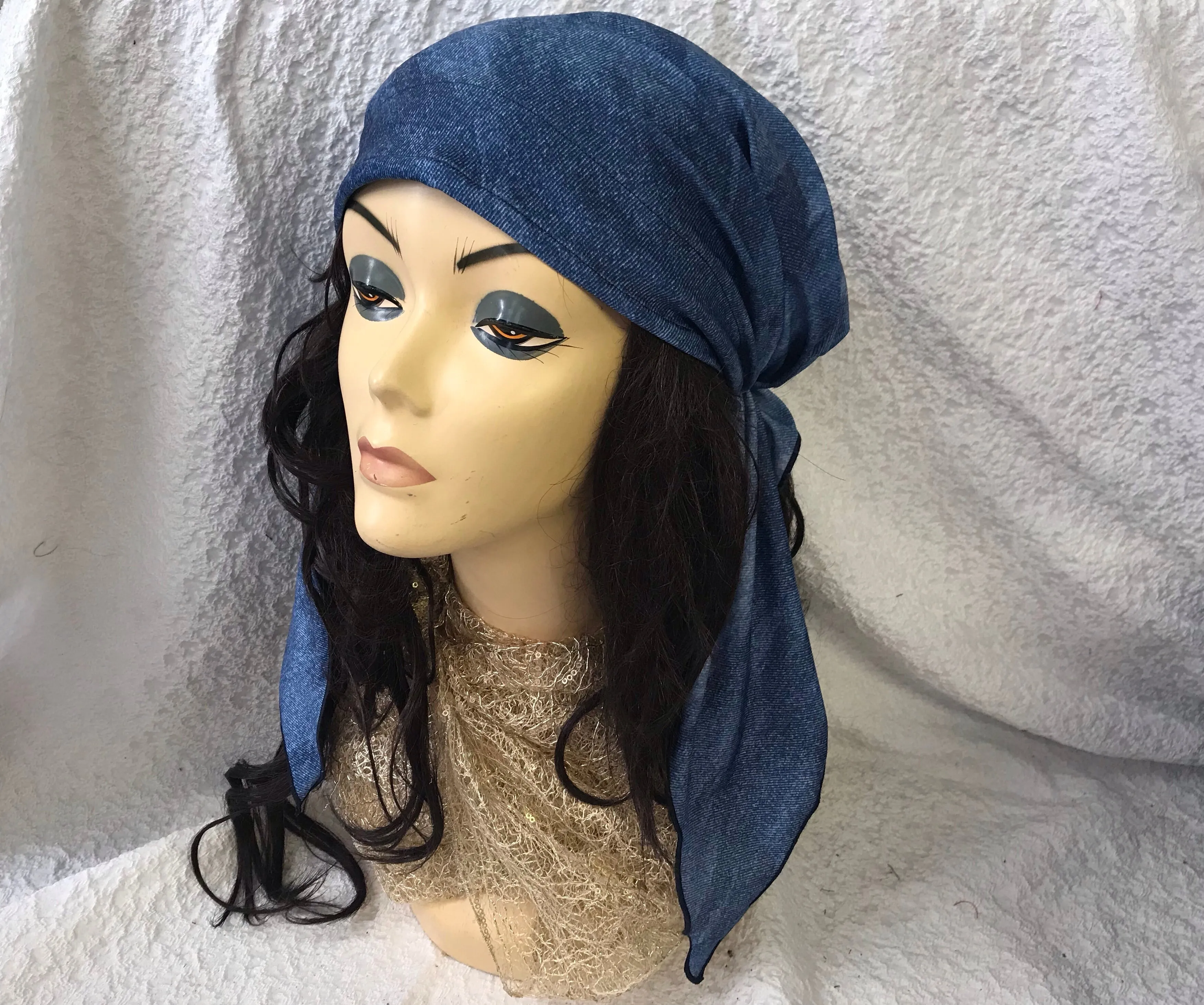 Swimming Hair Wrap | Swim Cap Head Scarf Tichel For The Pool | Head Scarf Cap For Natural Hair For Women | Made in USA