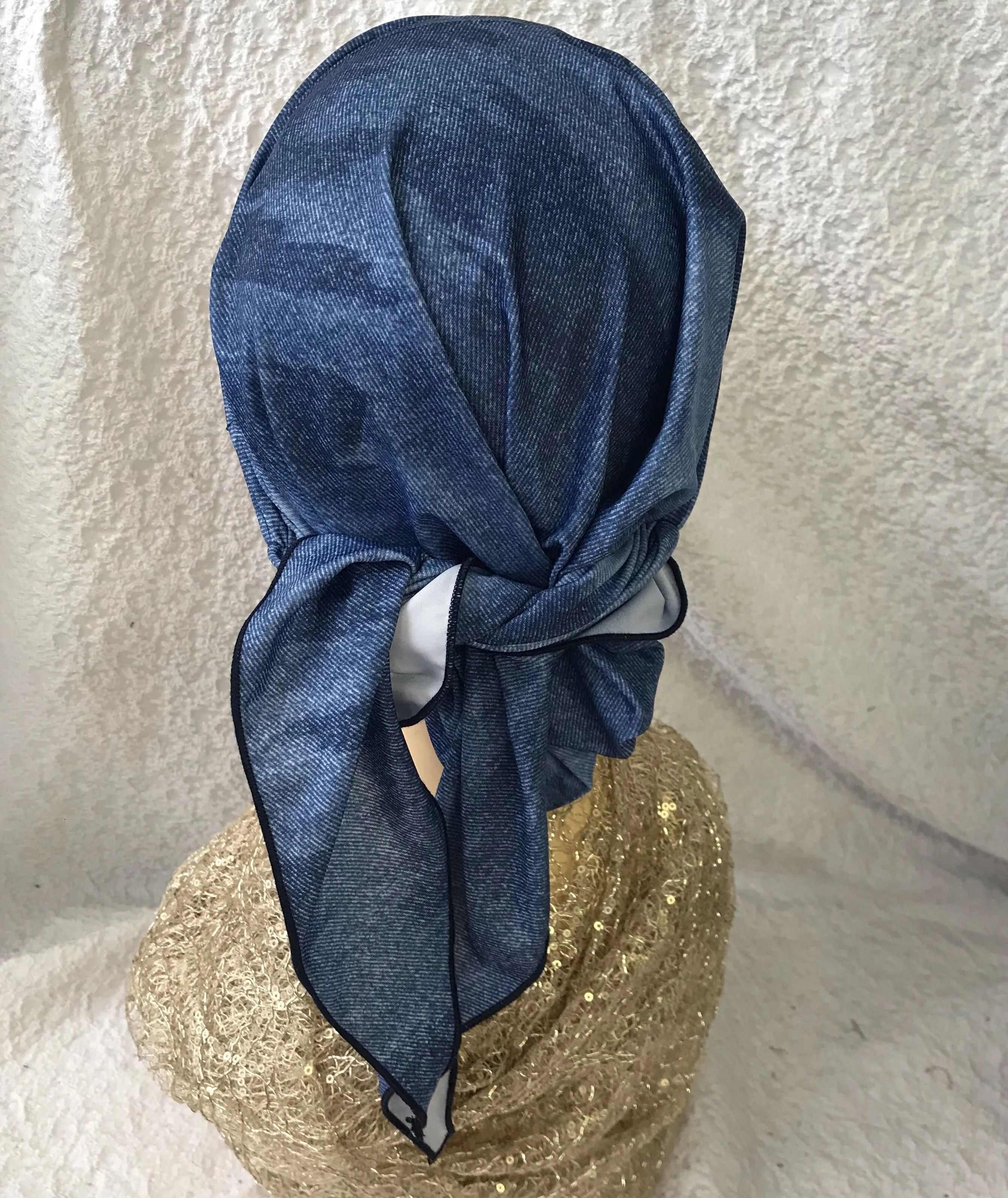 Swimming Hair Wrap | Swim Cap Head Scarf Tichel For The Pool | Head Scarf Cap For Natural Hair For Women | Made in USA