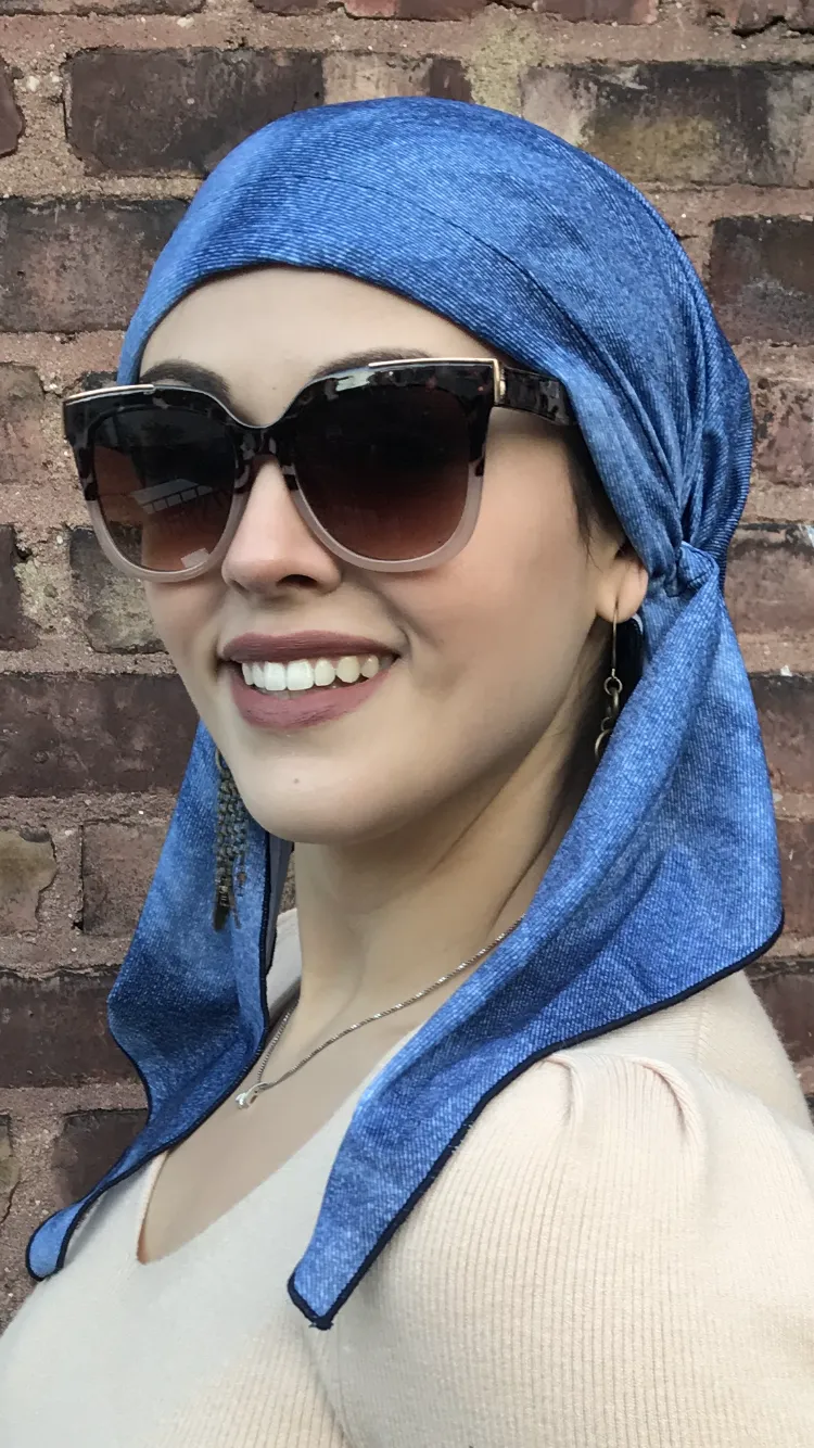 Swimming Hair Wrap | Swim Cap Head Scarf Tichel For The Pool | Head Scarf Cap For Natural Hair For Women | Made in USA