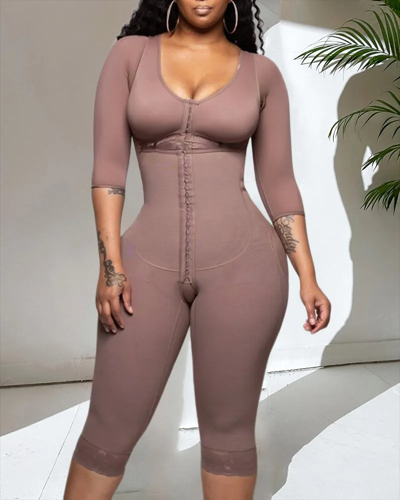 Tummy Control Hook And Eye Closure Support Shapewear
