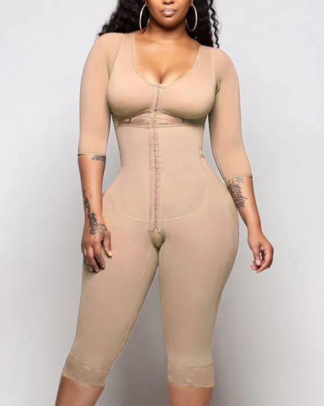 Tummy Control Hook And Eye Closure Support Shapewear