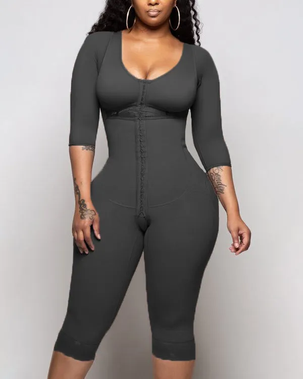 Tummy Control Hook And Eye Closure Support Shapewear