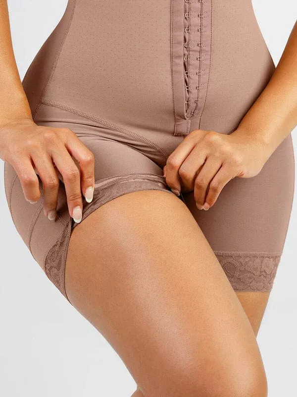 Tummy Control Lace Open Bust Shapewear Bodysuit